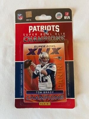 2015 Panini New England Patriots Super Bowl XLIX 49 Champions 25 Card Sealed Set