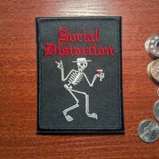 Social Distortion Patch Punk Rock Band 80s Music Embroidered Iron On 4.25x3.25