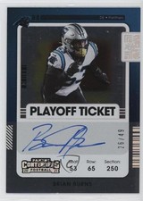 2021 Panini Contenders Veteran Playoff Ticket 26/49 Brian Burns #VT-BBU Auto 5ov