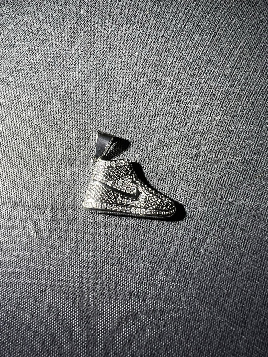 925 silver plated over stainless steel with 5A CZ iced out Nike