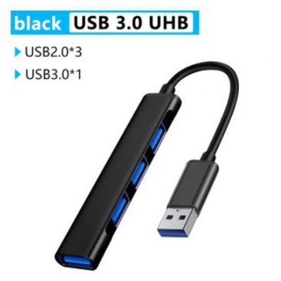 Neue schwarze Farbe 4-Port USB Typ C HUB 3.0/2.0 High Speed Splitter für Adapter