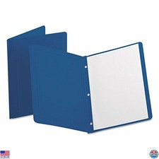 Oxford Dark Blue Panel  Border Report Covers, Letter Size, 25 Count, ESS51626