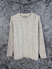 Iceland Cable Knit Sweater Pullower Made in Italy Vintage Acrylic/Wool Size 50