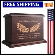 Cremation Memorial Urns for Human Ashes Adult Male Female, Wooden Urns Box an...