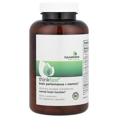 Thinkfast , Brain Performance + Memory, 120 Vegetarian Capsules