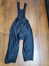 Vintage Mens XL Cycling 3/4 Bibtights 16" 18" 8./10 Polyamide Black Thin Chamois