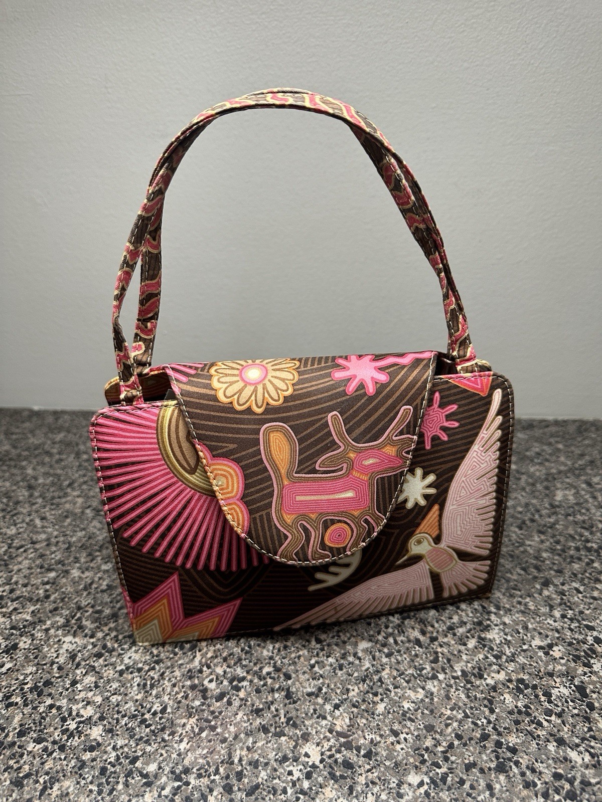 Cartera sin asas EC Collector Pineda Cowlin roja negra calidad seda México acuarela