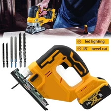 Cordless Jig Saw for Dewalt 20V Battery 0°-45° Bevel Cuts, Brushless Jigsaw Tool