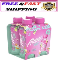 Alani Nu Protein Shake, Fruity Cereal, 12 fl oz, 4 Pack, Bottles, 30g Protein, G