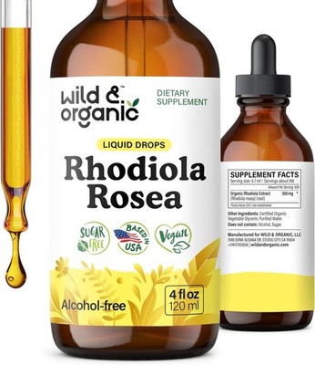 Rhodiola Rosea Tincture - Rhodiola Rosea Supplement for Mood Support - Relaxing