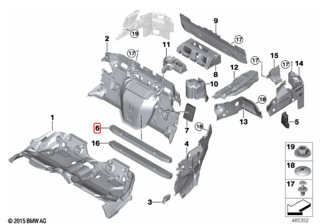 Rolls-Royce Dawn 2017-2023 Rear Sound insulation P/N 51477391866