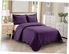 Home Collection 3pc King/Cal King Over Size Elegant Embossed Bedspread Set