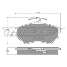 Satz Bremsbeläge Bremsklötze vorne für VW Caddy 2 9K9A 9K9B Corrado 53I | 243