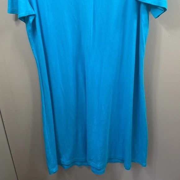 Athleta Blue Scoop Neck Tunic Dress Athletic Casual Comfortable - Image 3 of 4