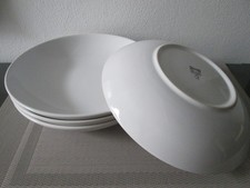 4x IKEA  FÄRGRIK  Suppenteller Pastateller Teller tief weiß  Ø 24cm 15660 TOP