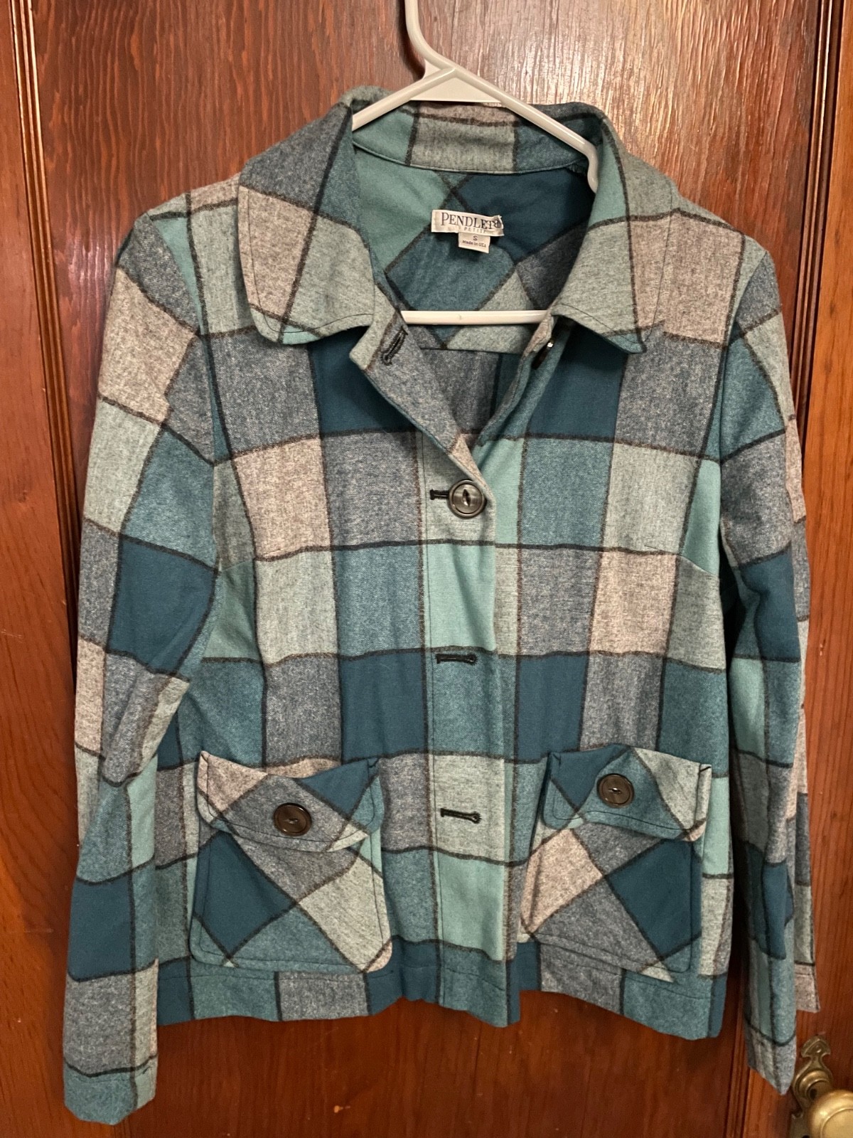 Pendleton 100% Wool Flannel Button Down. Small-Pe… - image 1