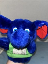 Vintage Scott Foresman Health For Life Educational Blue Elephant Hand Puppet