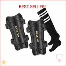 Soccer Shin Guards for Youth Kids Toddler, Upgraded Double Straps Thicker, Mor