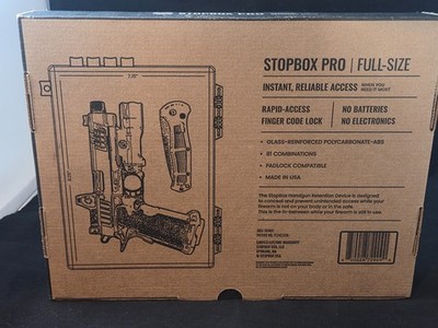 StopBox SB401B Handgun Retention Device (HRD) New In Box