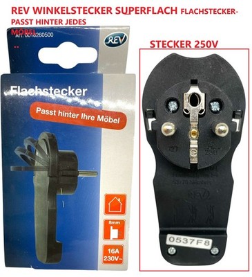 Winkelstecker Nur 8 mm stark Passt perfekt hinter Möbel Kein Abknicken der Leitu