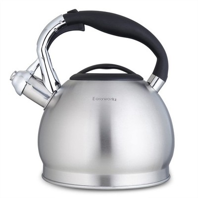 Whistling Stovetop Tea Kettle Food Grade Stainless Steel Hot Water Tea Pot Wi...