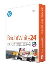 HP BrightWhite Copy Paper 8.5 x 11 in 24 lb 500 Sheets