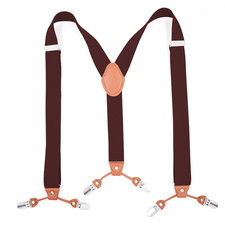 Men's 6-clip Suspenders Elasticated Adult Braces 11-colour Suspenders Y-shaped