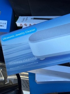 Ultrasonic Cleaner Box Wireless Multipurpose for Jewelry Glasses WHITE