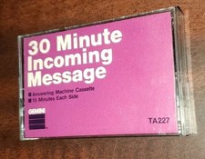 USED - Gemini 30 Minute Incoming Message Answering Machine Cassette 15 min Sides
