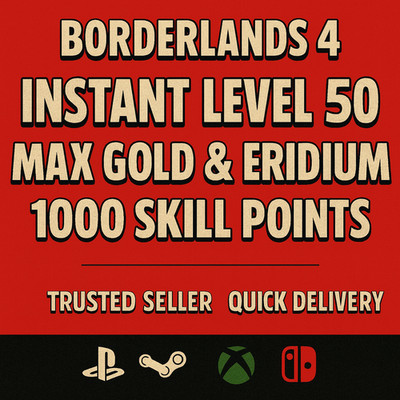 Borderlands 4  Max Level 50 + SDU +Eridium + Money + Max Skills  JOIN LOBBIE 
