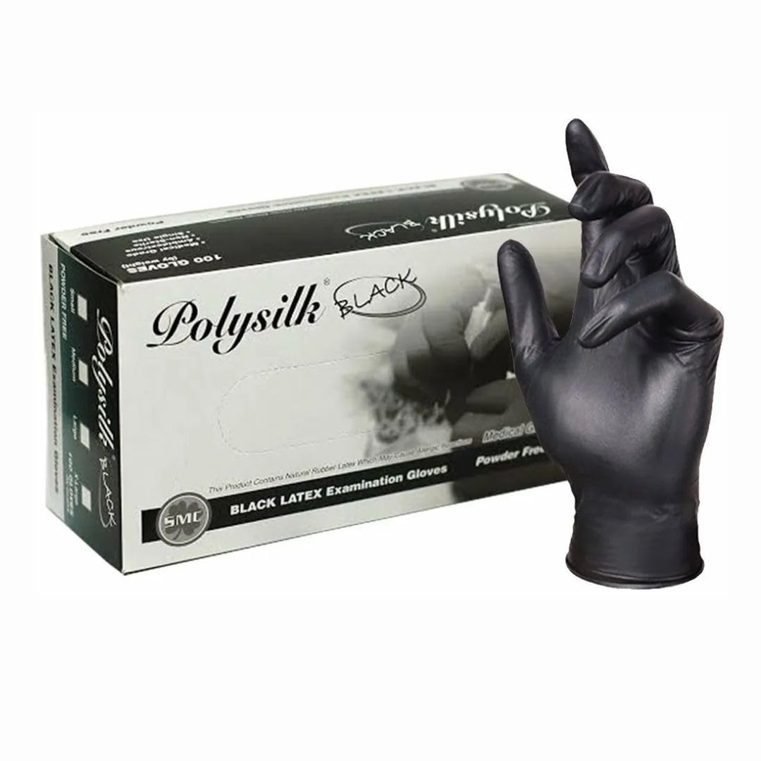 Black Disposable Latex-Free Gloves for Cooking, Food Handling & Exams