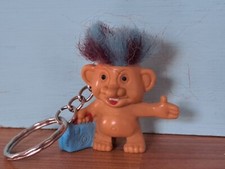 Naked Troll with Suitcase Toy Figure Keyring Zipper Charm Key Ring Fob