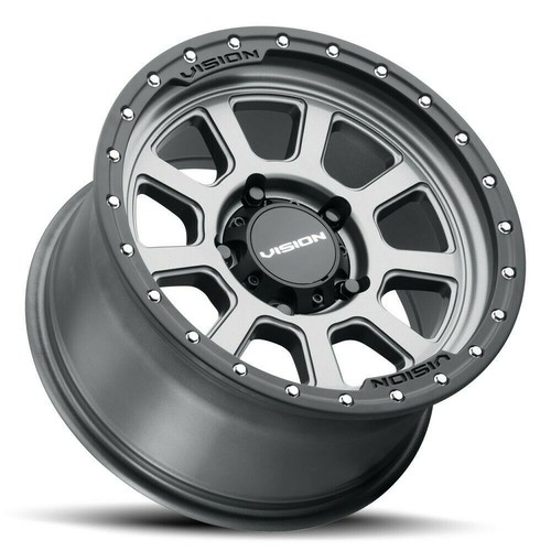 20" Vision Off-Road 350 Ojos Satin Grey Wheel 20x9 6x5.5 Truck 6 Lug Rim 0mm - Picture 2 of 6