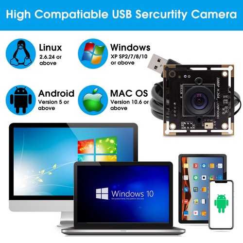 ELP 2MP 30fps USB2.0 Camera Module Low Light 1080P Full HD Web Camera w/ Audio - Picture 6 of 8