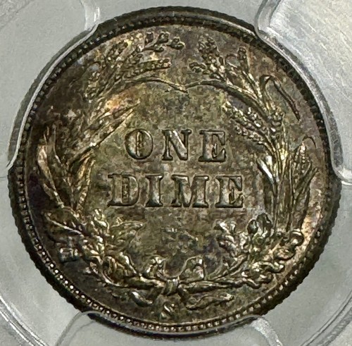 1905-s 10c Barber Dime PCGS AU-58 - Picture 22 of 24