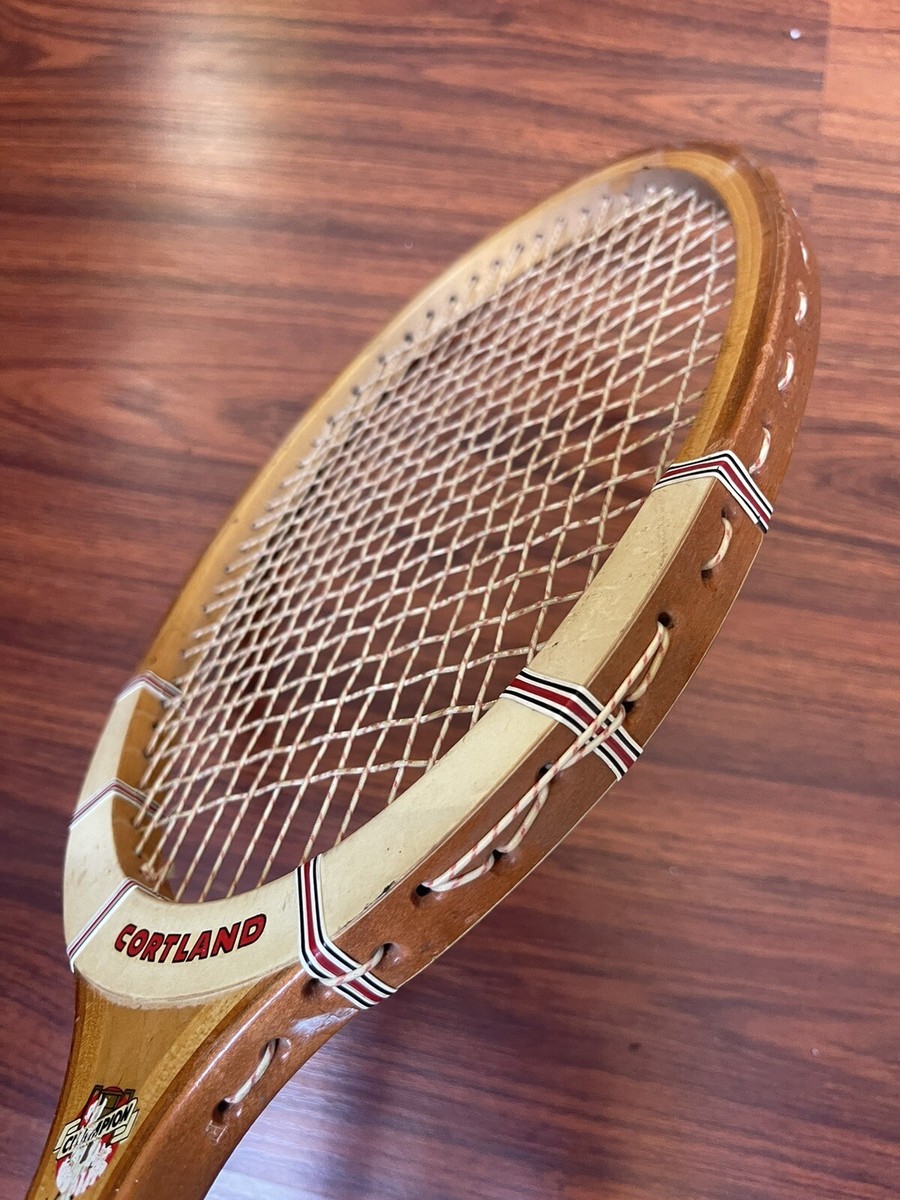 Raquette De Tennis En Bois Vintage Cortland « Bobby Riggs Tournoi