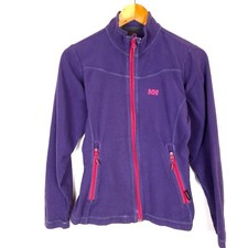 HELLY HANSEN POLARTEC Women's Fleece Jumper Size S Full Zip Purple Pockets