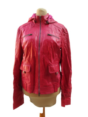 Simonetta RAVIZZA Damen Lederjacke Rot Größe 44
