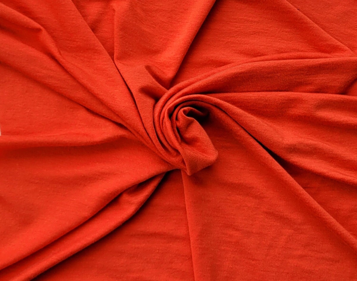 Micro Tencel Spandex Fabric Jersey Knit by the Yard Way Stretch Orange  9/19