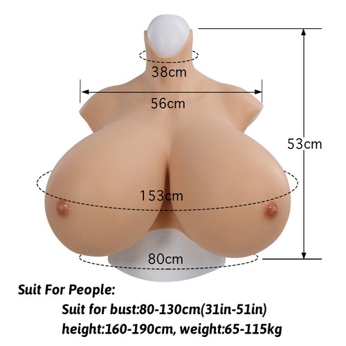Huge Boobs Z Cup Silicone Breast Forms Breastplate For Crossdresser Drag Queen - Picture 7 of 12