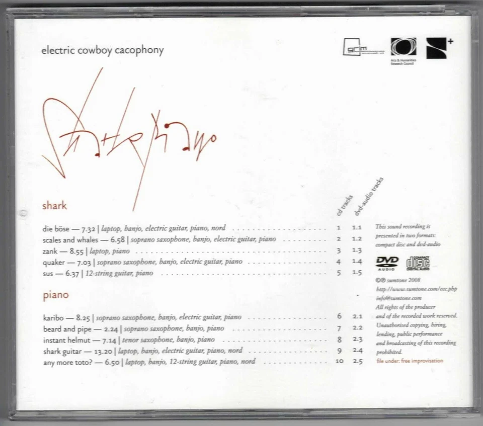 Electric Cowboy Cacophony - Sharkpiano (J.-M. Montera, Karin Schistek..) CD/DVD - Bild 2 von 2