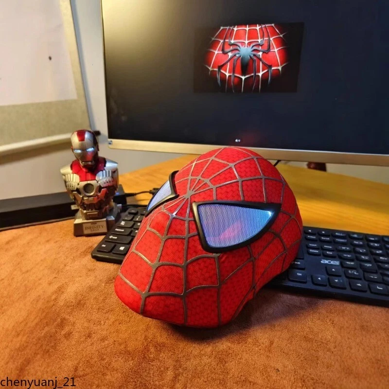 Ручной работы 1:1 Spiderman Тоби Магуайр капюшон маска 3D головной убор взрослых носимый подарок - Изображение 3 из 4