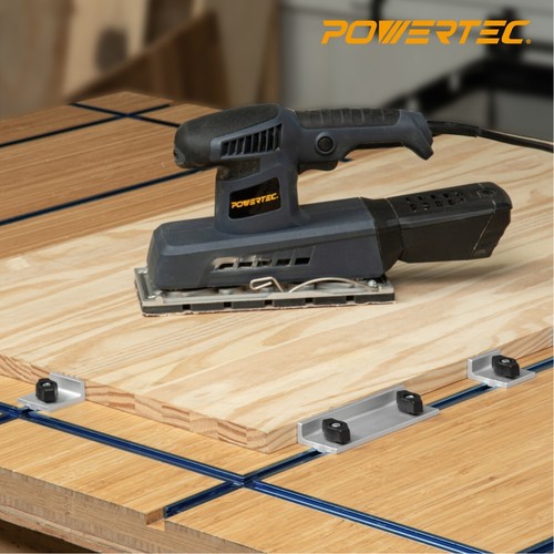 POWERTEC 71799 T-Track Stop Kit 2 arrêts longs, 2 arrêts courts, 2 arrêts en ligne, 6 pièces - Photo 7/8