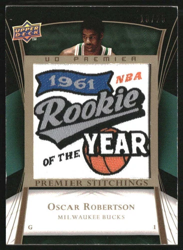 2007-08 UD Premier Premier Stitchings Oscar Robertson /25