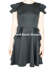 NEW, Ted Baker DENEESE Ruffle detail dress in Navy - Size 1 US 4 TED51