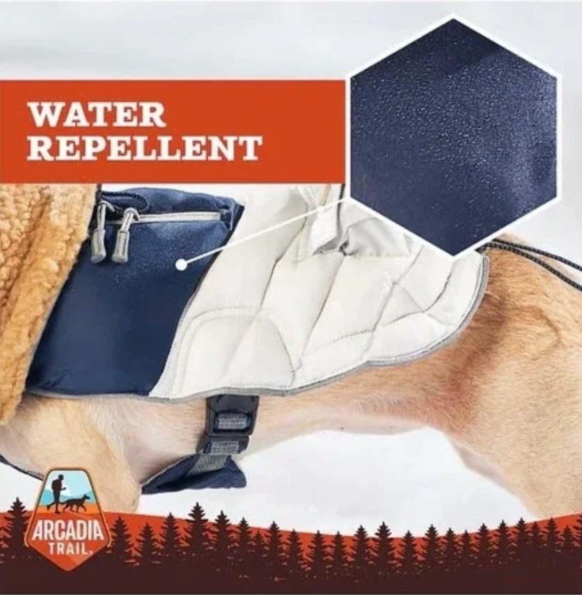 Arcadia Trail Size Large Insulated Dog Coat Heat Retaining Water