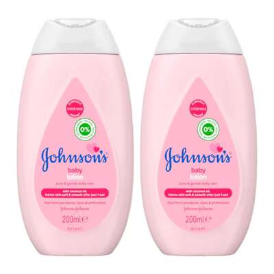 Johnson's Baby Pink Lotion, 6.8 oz (200ml) (Pack of 2)