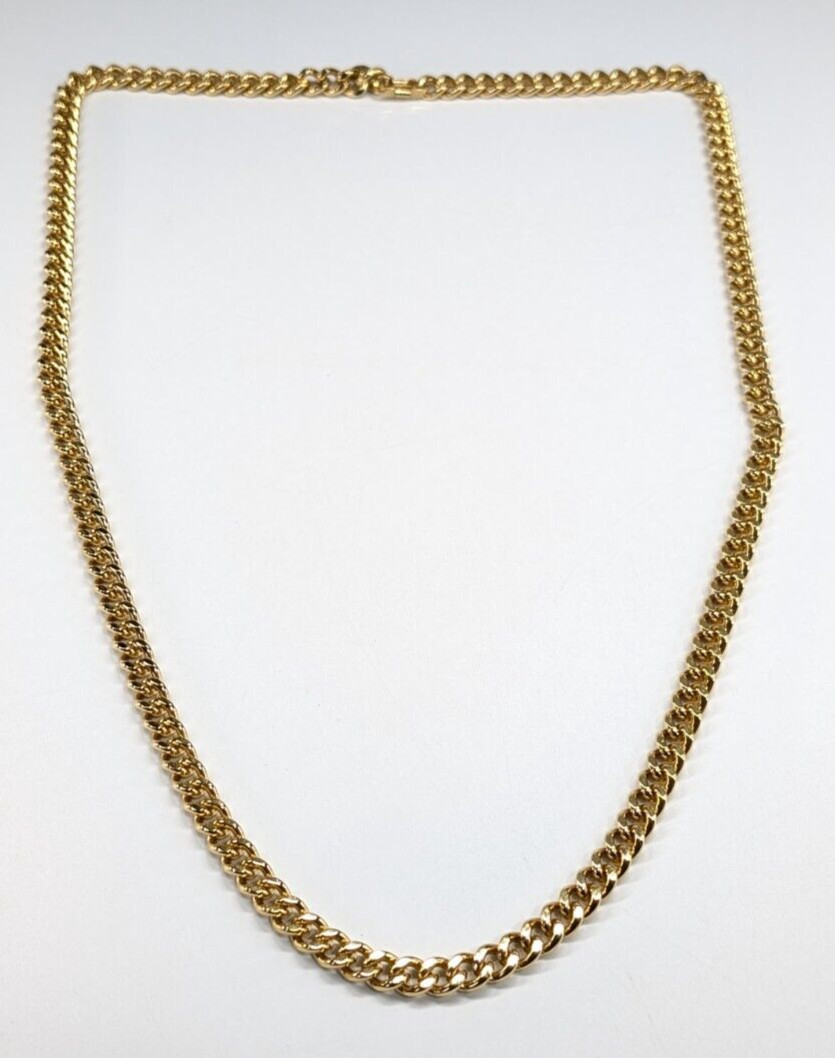 VTG Kenneth Jay Lane KJL Chunky Gold Tone Cuban L… - image 3