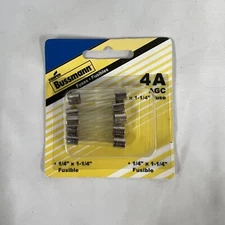 Eaton Cooper Bussmann BP/AGC-4-RP - 4 Amp 250V Glass Fuse (5pk)