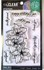 Wild Columbine Flower Clear Stamp Set by Hero Arts CM674 NEW!